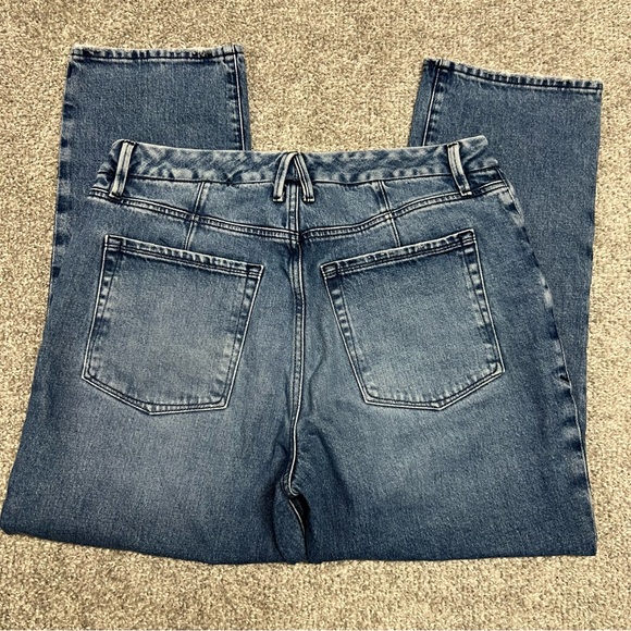 Good American Jeans Womens 12 31 Blue Good Icon Straight Leg High Rise Denim - Picture 8 of 8